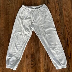 Spiritual Gangster bottoms sweatpants joggers gray stars glitter size M